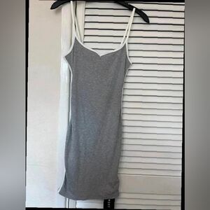 Gray Sleeveless Bodycon Dress